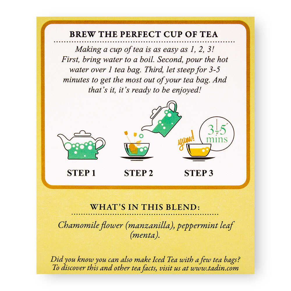 TADIN CHAMOMILE WITH MINT HERBAL TEA 24 BAGS