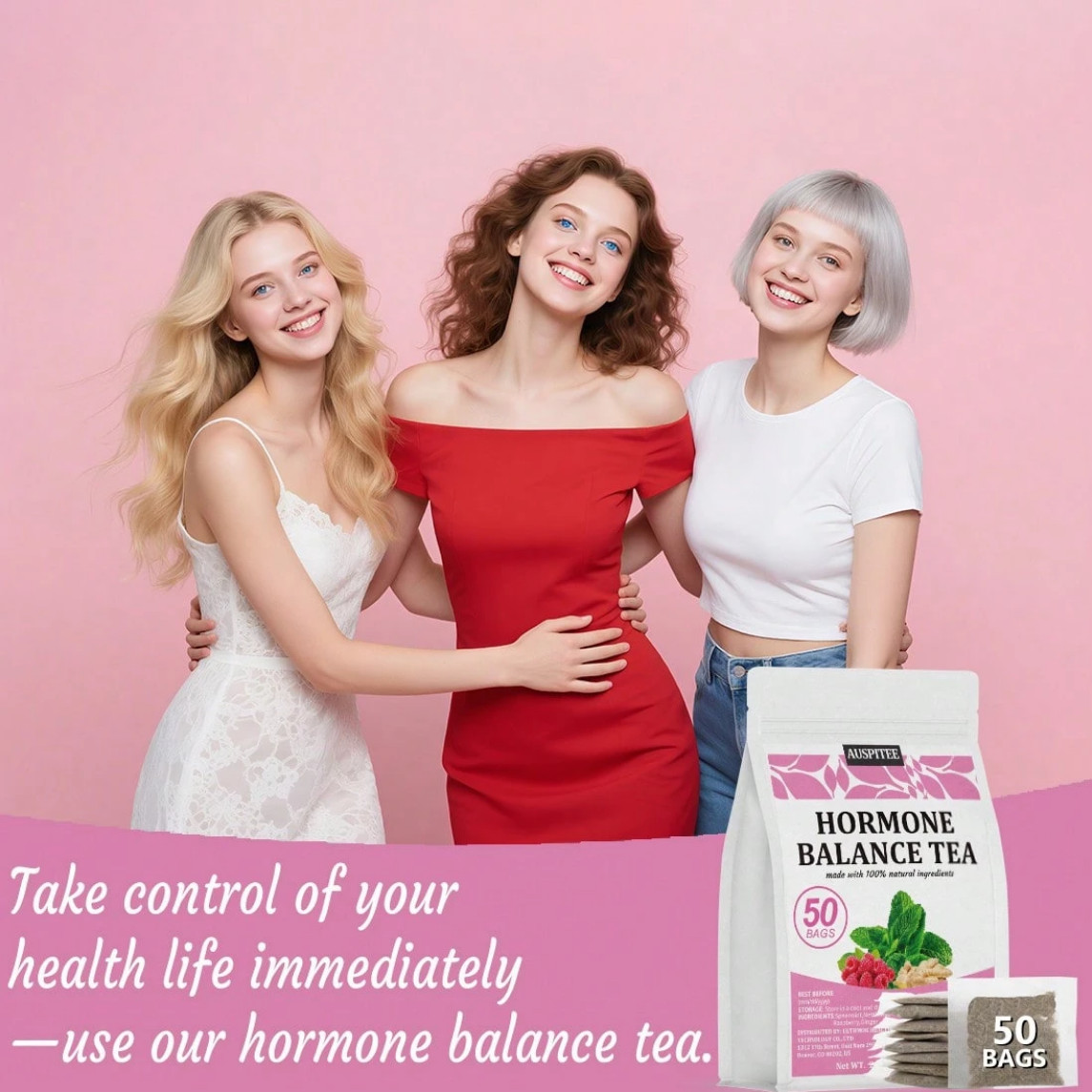 ULTHMOK Hormone Balance Herbal Tea 50 Bags Spearmint Menstrual Support