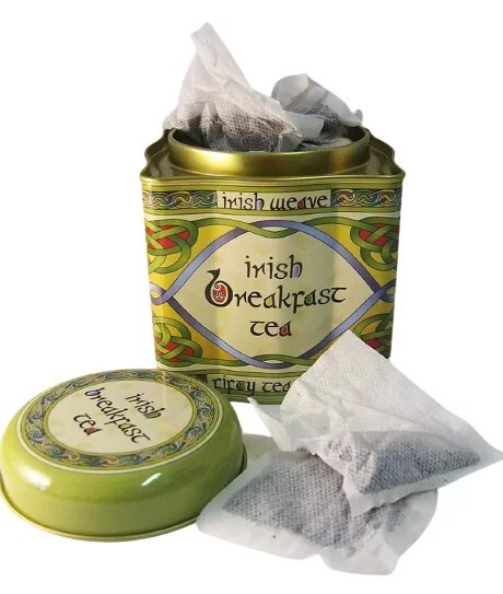 Royal Tara Irish Breakfast Tea, Irish Weave Tin 50 Tea Bags Gold Blend Black Tea