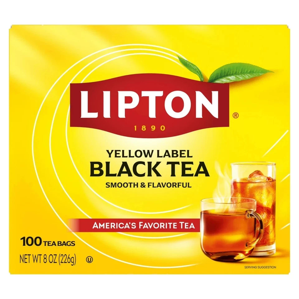 Lipton Black Tea bags, 100 count.