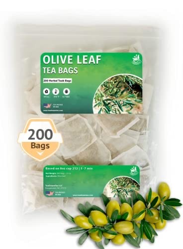 Olive Leaf Herbal Tea Bags Caffeine Free Immune Support 50-400 TeaDreamTea