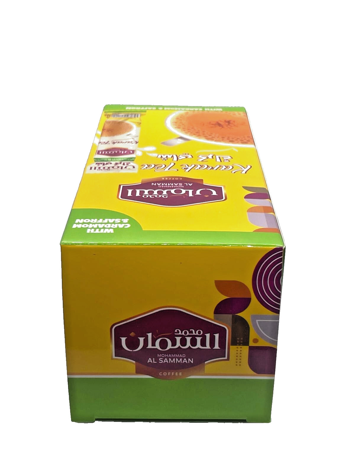 Sachets Packs of AL Samman Karak Tea with Cardamom and Saffron Sugar Add 20gm