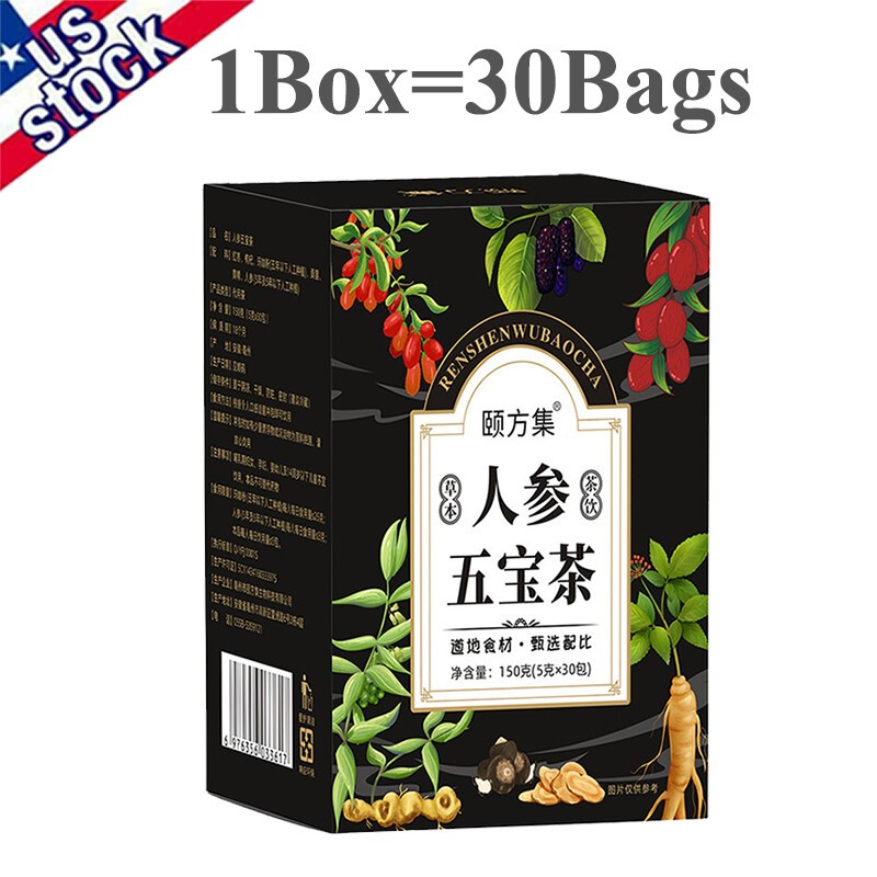 30Pcs Ginseng Six Treasure Tea , Kidney Tea ,Liver Tea , Red Date Kidney Health
