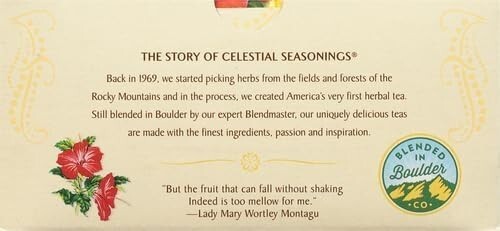 Celestial Seasonings 100% Natural Lemon Zinger Herbal Tea 20 Ct