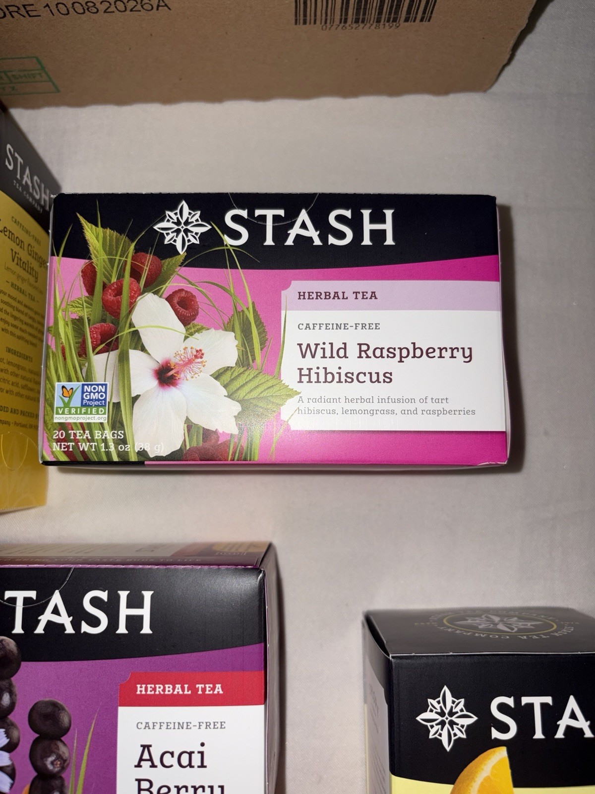 Stash Tea Bags Fruity Herbal Tea Assortment Lot Of 6 Boxes 116 Total Bags 08/26