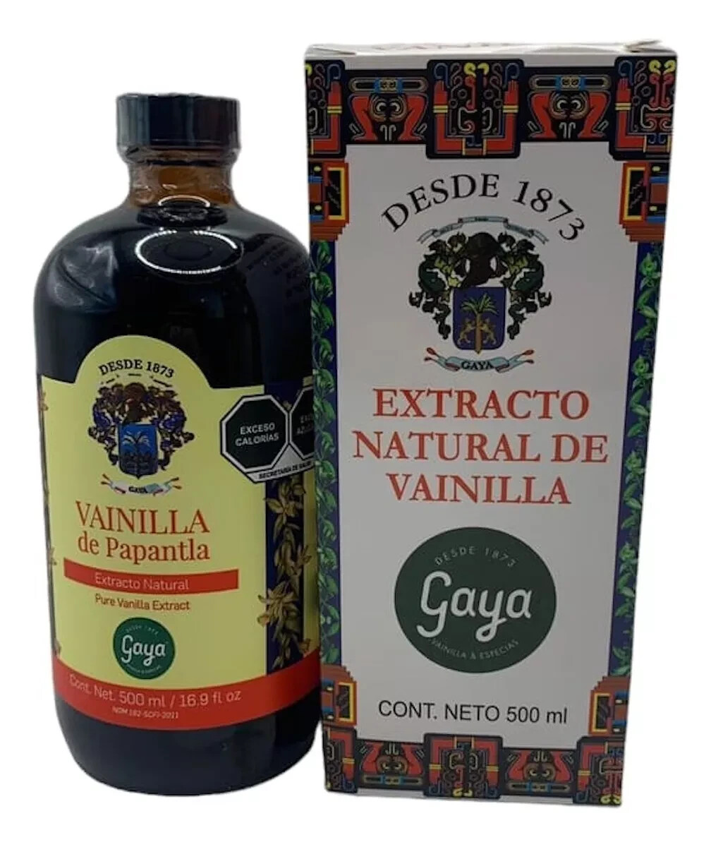 Vainilla de Papantla Gaya Extracto Natural en frasco de 500 ml. Veracruz Mexico