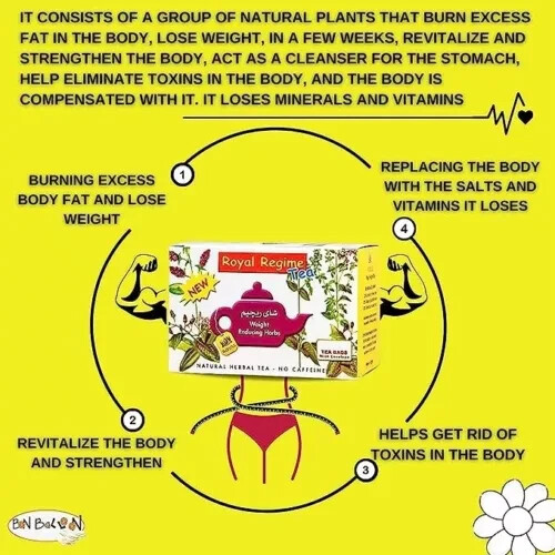 ROYAL REGIME Weight Loss Diet Slimming 50 Tea Bags ( 2 PACKS ) (USA FREE SHIP)