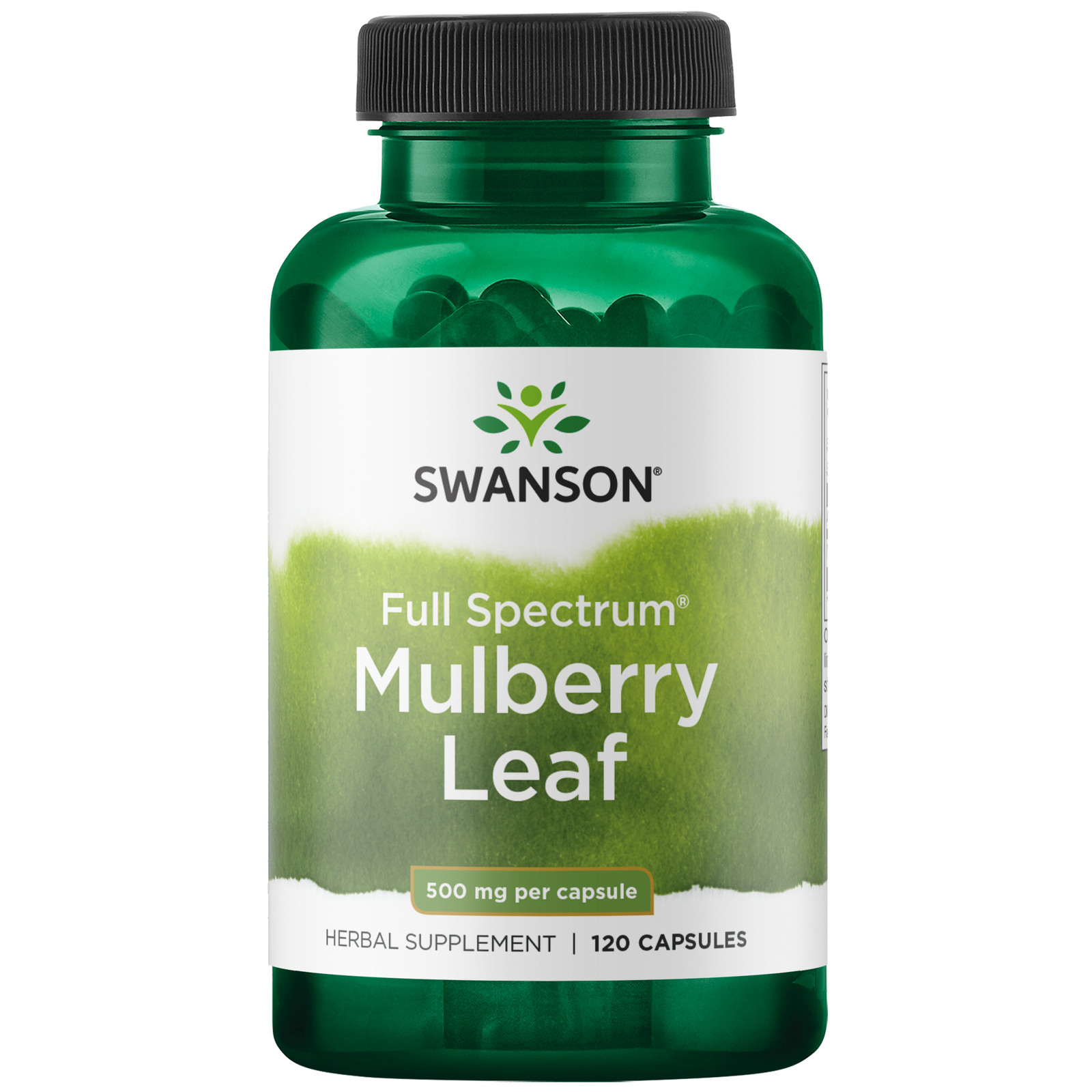 Swanson Mulberry Leaf Capsules, 500 mg, 120 Count