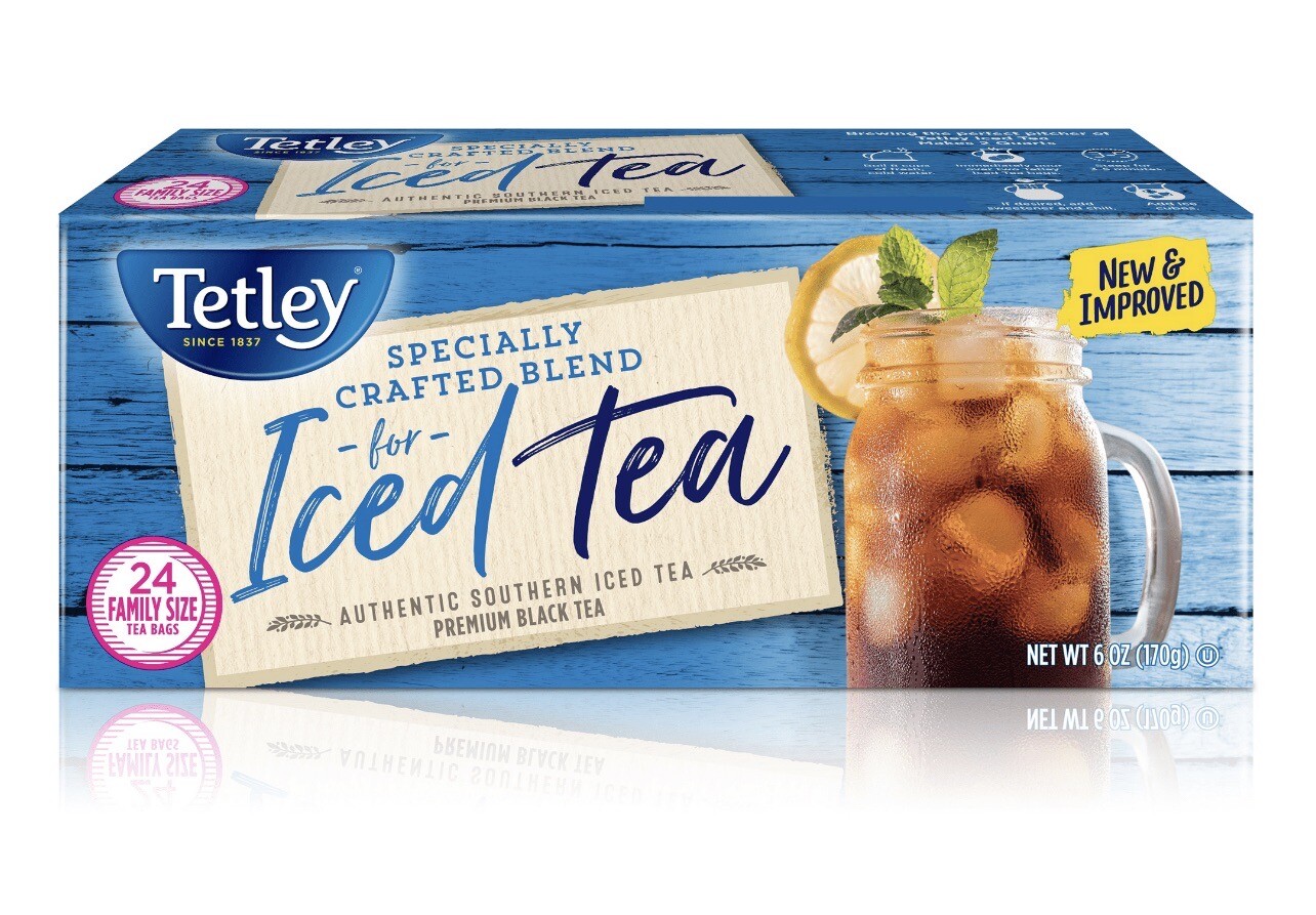 Tetley Iced Black Tea Blend Round Tea Bags 24 Count