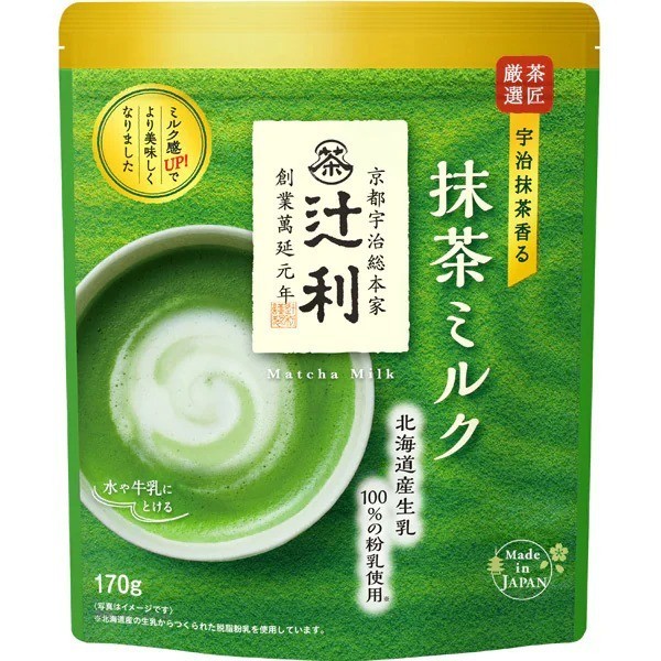🥛 Tsuji-Ri Matcha Milk Powder 170g – Instant Uji Matcha Blend from Japan