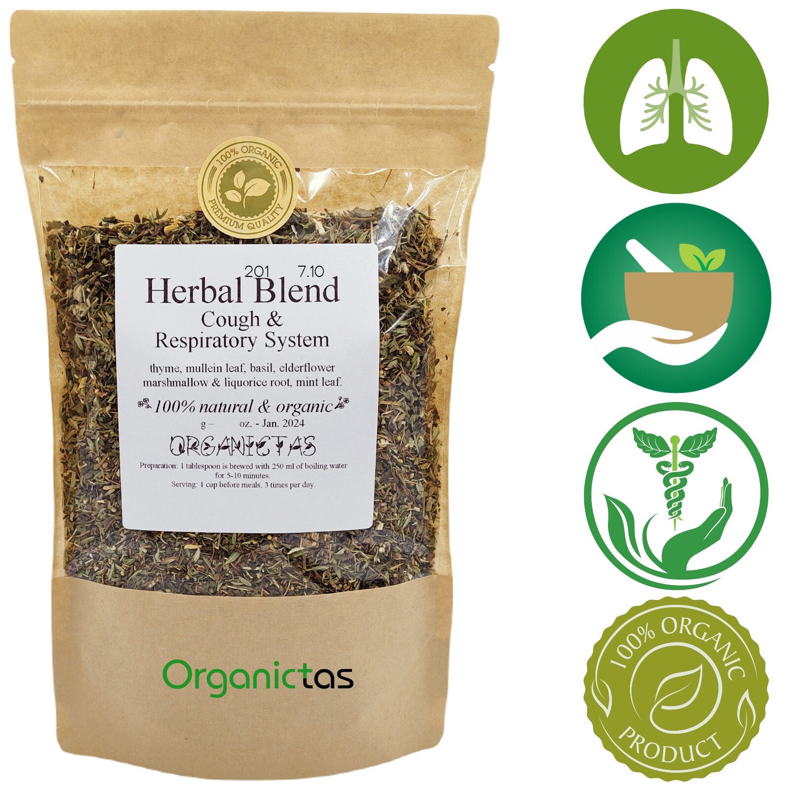 Best Tea for RESPIRATORY SYSTEM – 7 Herbs Lung Health Cough Mucus Cleansing Tea