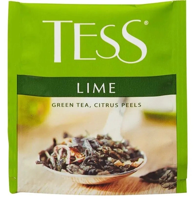 3 x Tess Lime Green Tea Bags – Flavored with Lime & Herbs – 25 Single Tea Bags