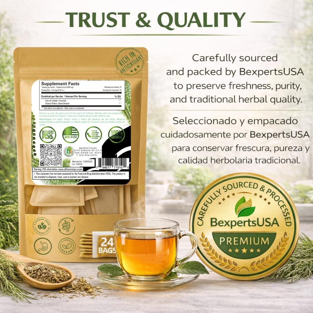 Chanca Piedra & Horsetail (Cola de Caballo) Herbal Tea – By BexpertsUSA