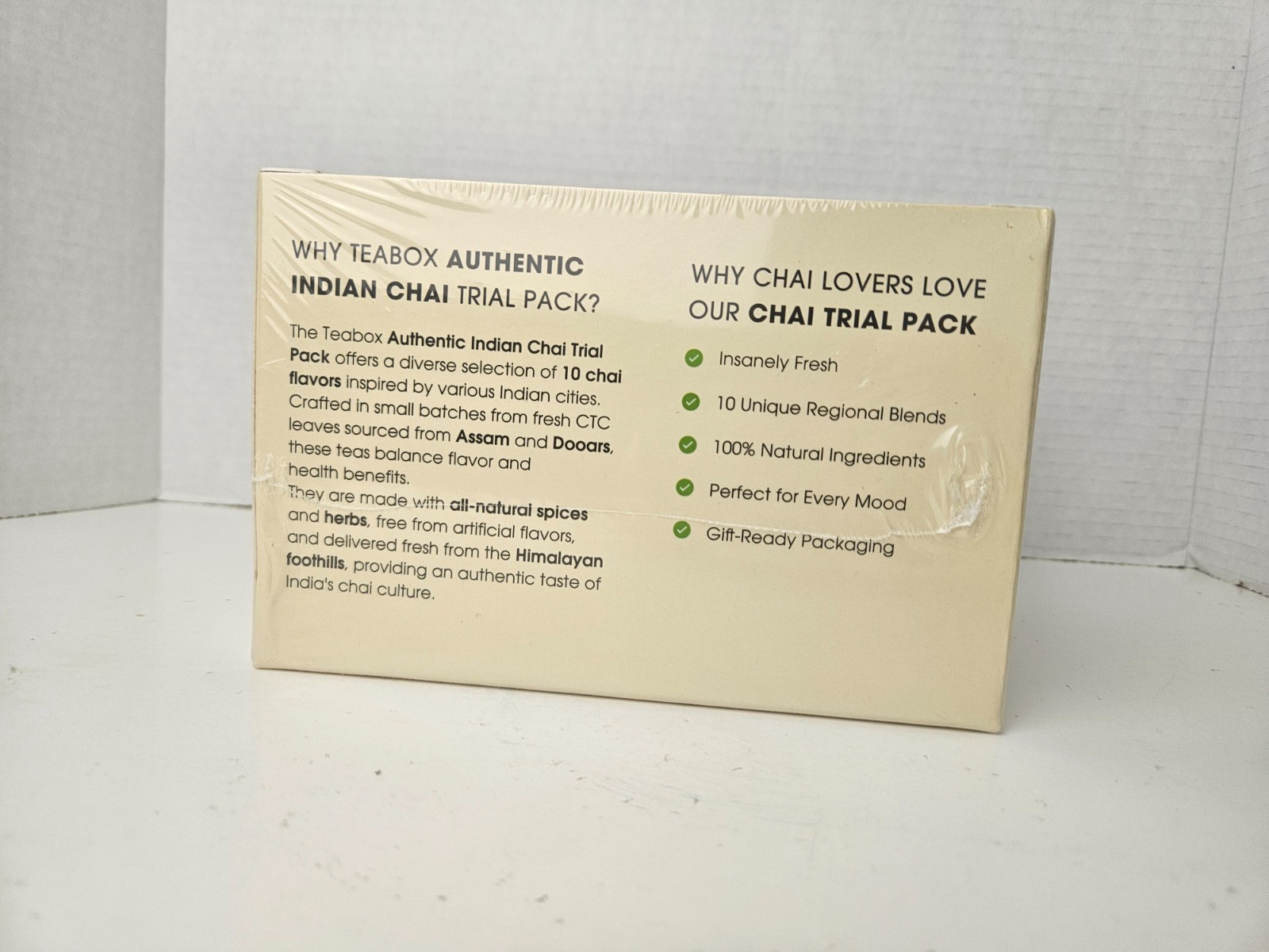 Teabox Authentic Indian Chai Tea Sampler 10 Varieties Sealed New