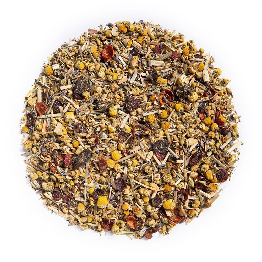 Caffeine-Free Organic Mountain Mornings Tea – 16oz Chamomile & Lavender Fusion