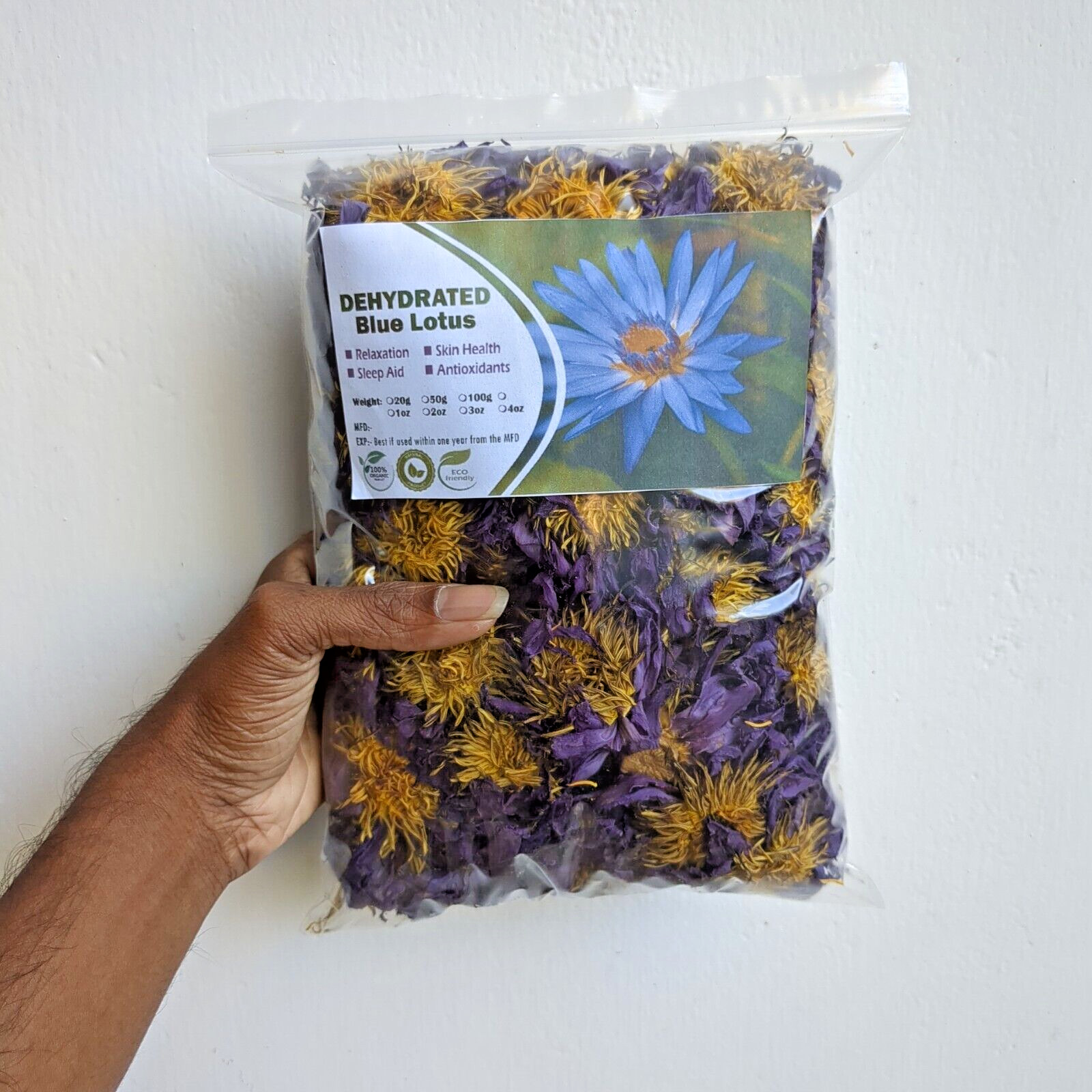 Blue Lotus Dried Flowers High Quality Ceylon Tea Erotic Sensual Lucid Dream Herb