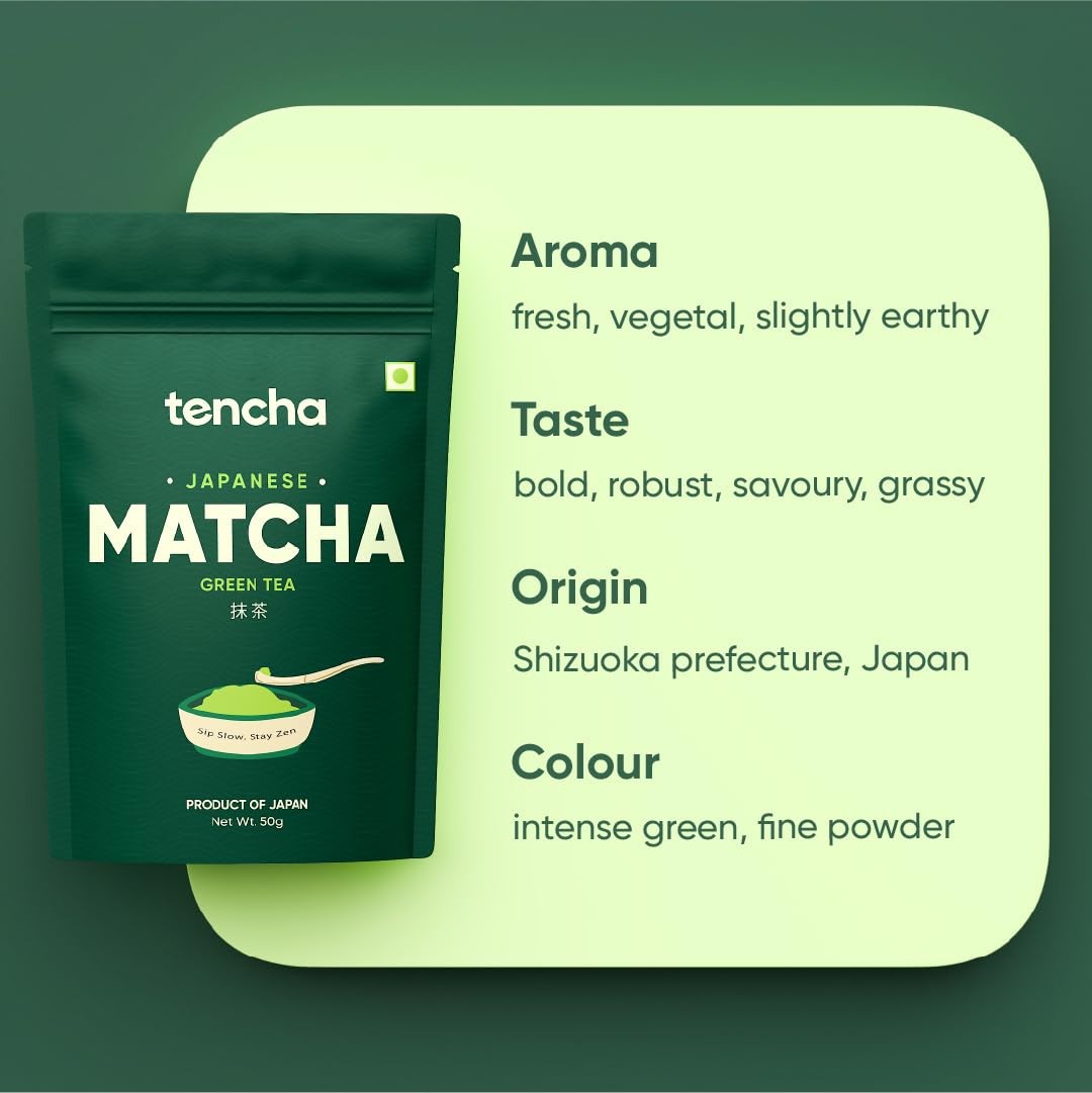 Tencha Japanese Matcha Green Tea Powder Culinary Grade Vegan 50 Servings, 50 GM