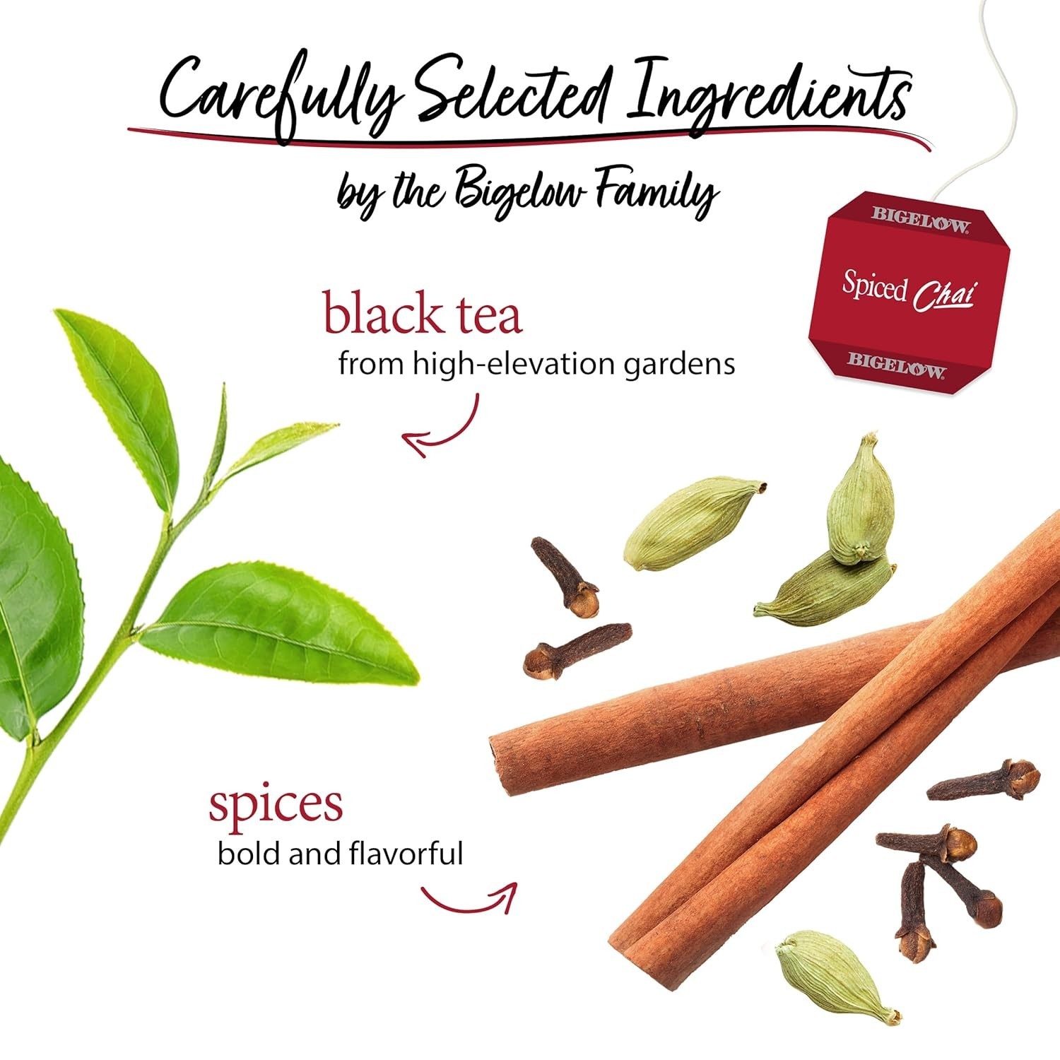 Tea Spiced Chai Bags 1.73 Ounces Pack of 6 Gourmet Grocery