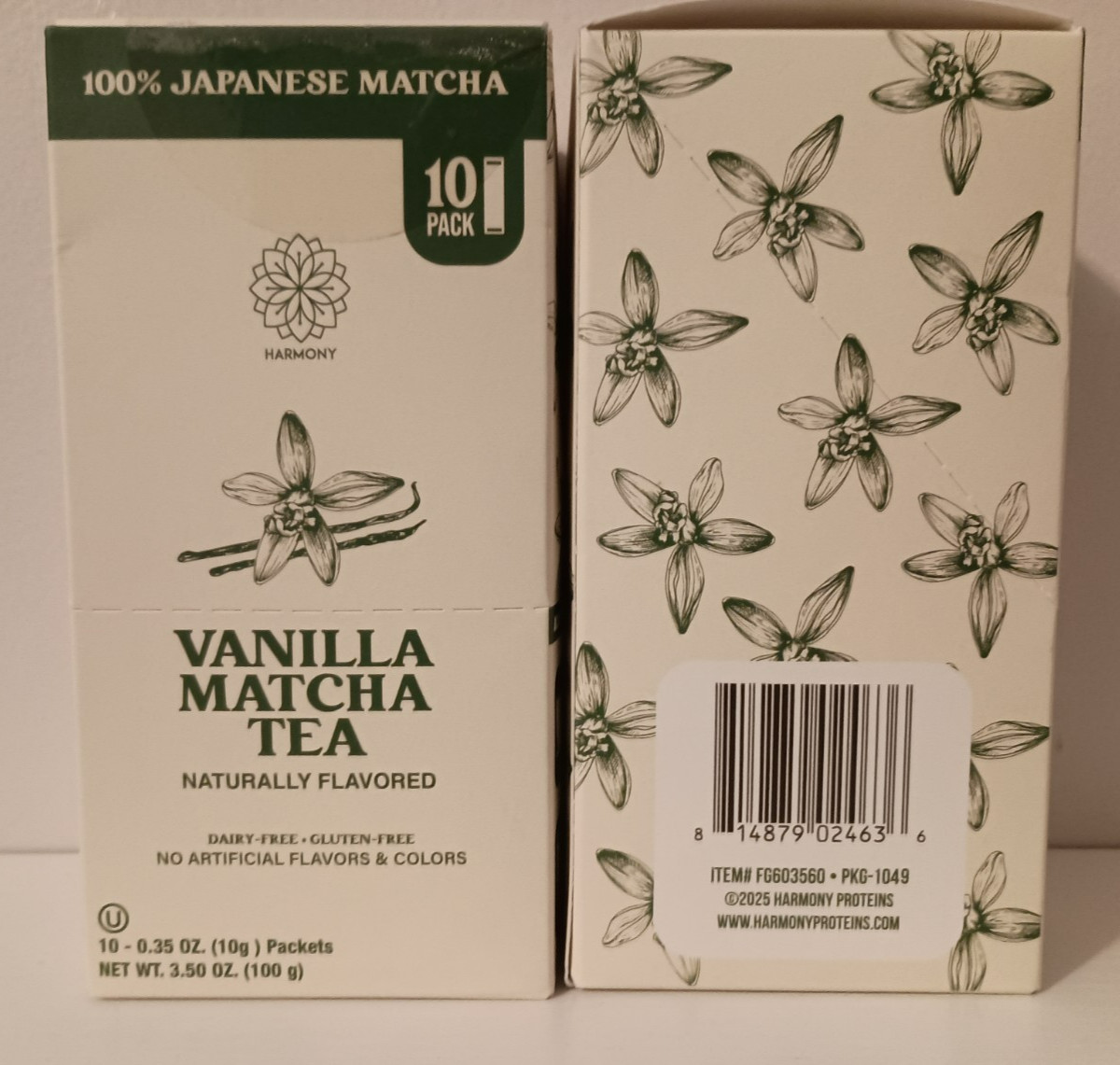 20 Harmony Matcha Vanilla Japanese Matcha, Sweetened w/ Organic Sugar On-the Go