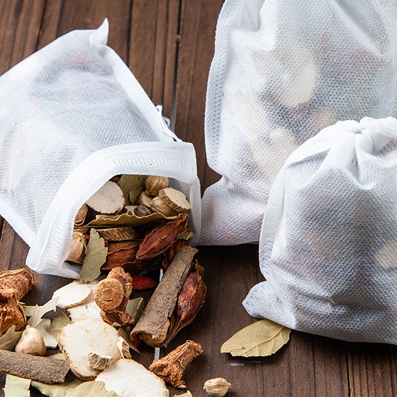 Non-woven Tea Filter Herb Loose Paper Empty Teabags Disposable Bag String LOT