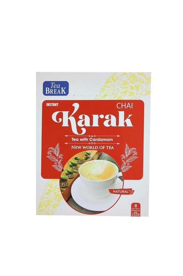 2x Boxes Instant Karak Tea with Creamer & Cardamom 25gm 2×8 Sachets شاي كرك
