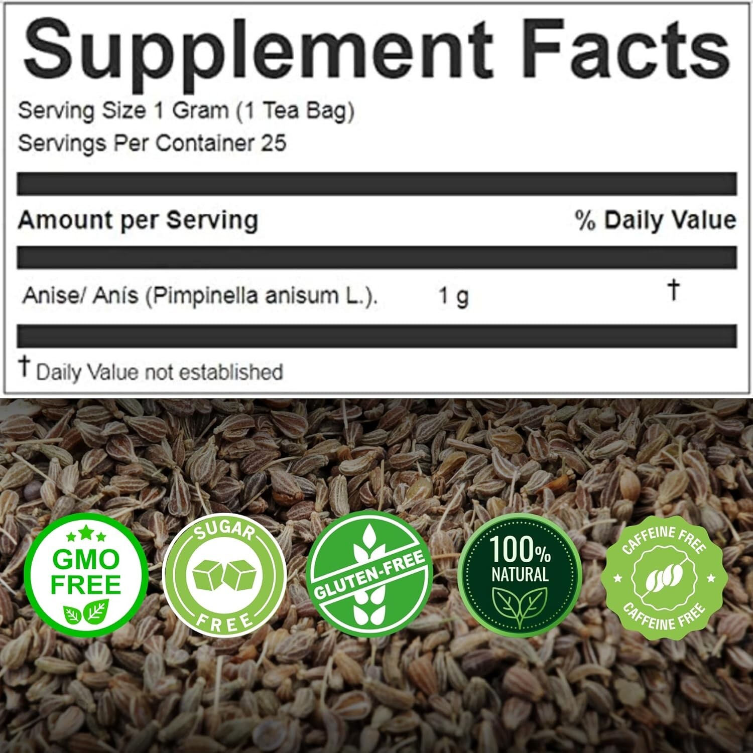 Anise Tea Te de Anis 50 Tea Bags All Natural Anise Herb in Filtered Teabag Peru