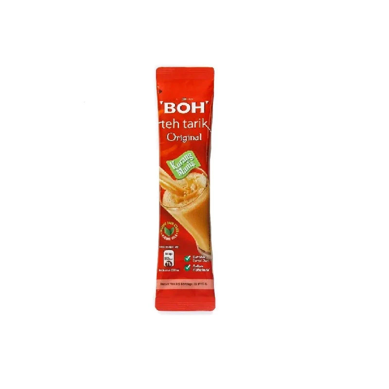 3x BOH Teh Tarik 3 in 1 Instant Milk Tea Malaysia Less Sugar 12 Sachet 27g each