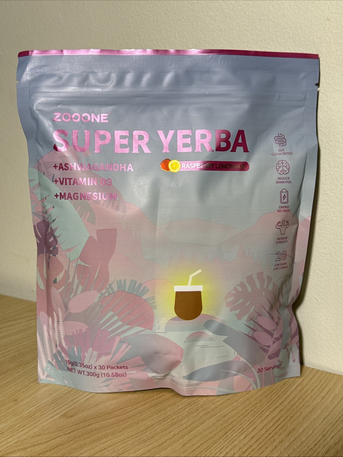 ZOOONE Super Yerba Instant Mate Tea Powder 30 Pack Pure Natural Tea No Additives