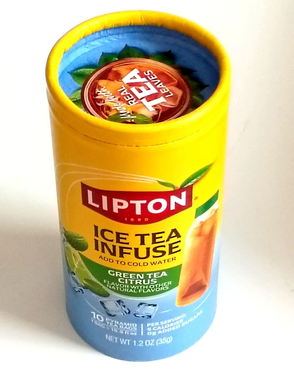 3 Lipton ICE TEA INFUSE Green Tea CITRUS 10 pyramid tea bag per can