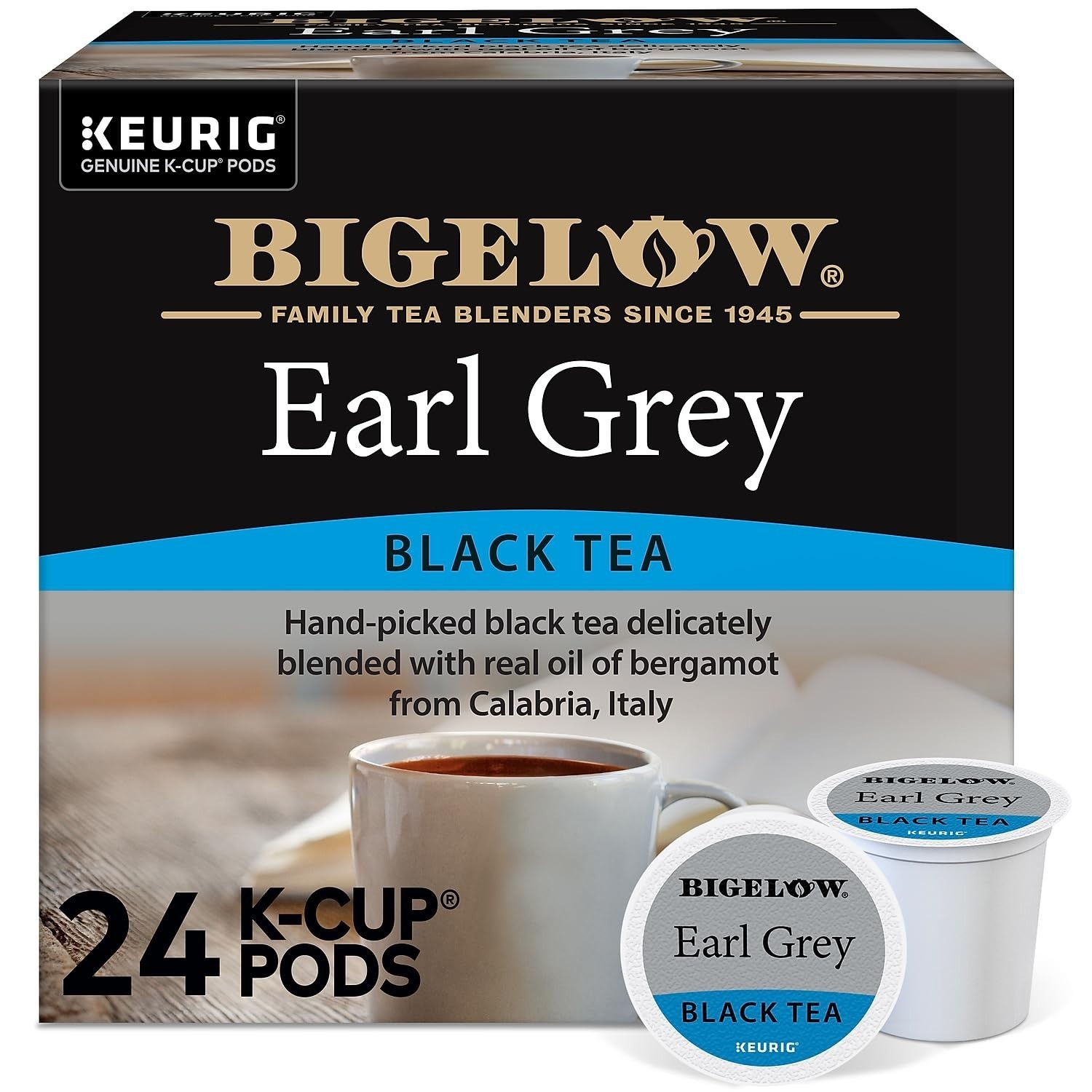Bigelow Earl Grey Black Tea 12 to 168 Count Keurig K cup Pick Any Size FREE SHIP