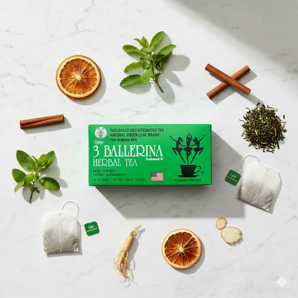 3 Ballerina Dieters Tea, 5 Box Flavor pack- Drink Extra Strength Tea – 18 Bags