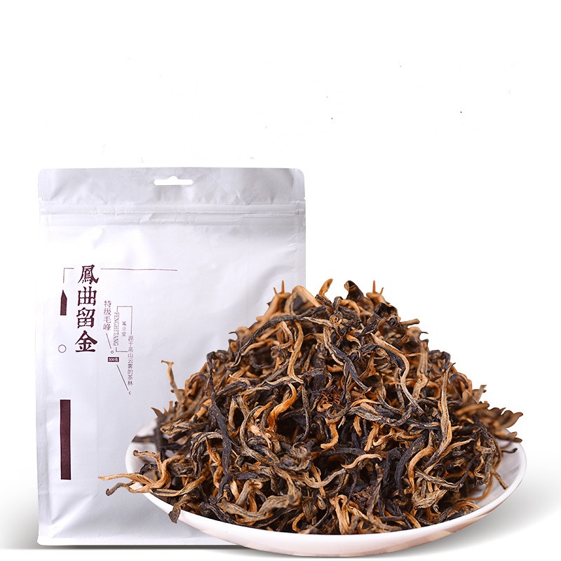 2025 Chinese Tea Black Tea Yunnan Dian Hong Dianhong Mao Feng Tea 500g