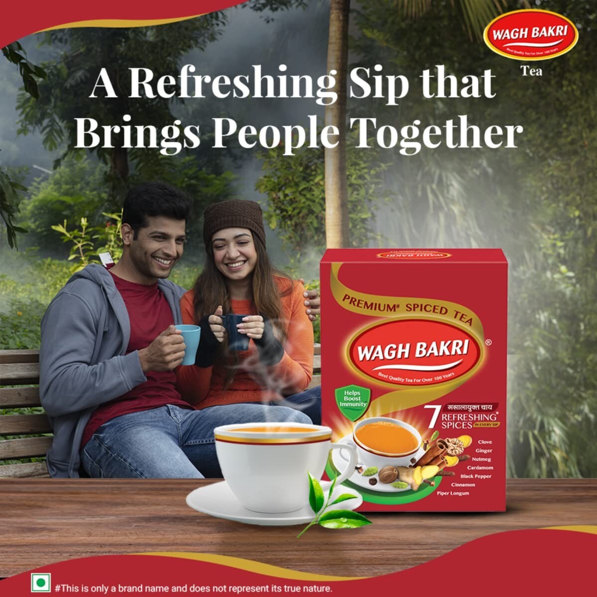 Wagh Bakri Spiced Masala Chai Black tea Indian Breakfast Spices 250g,