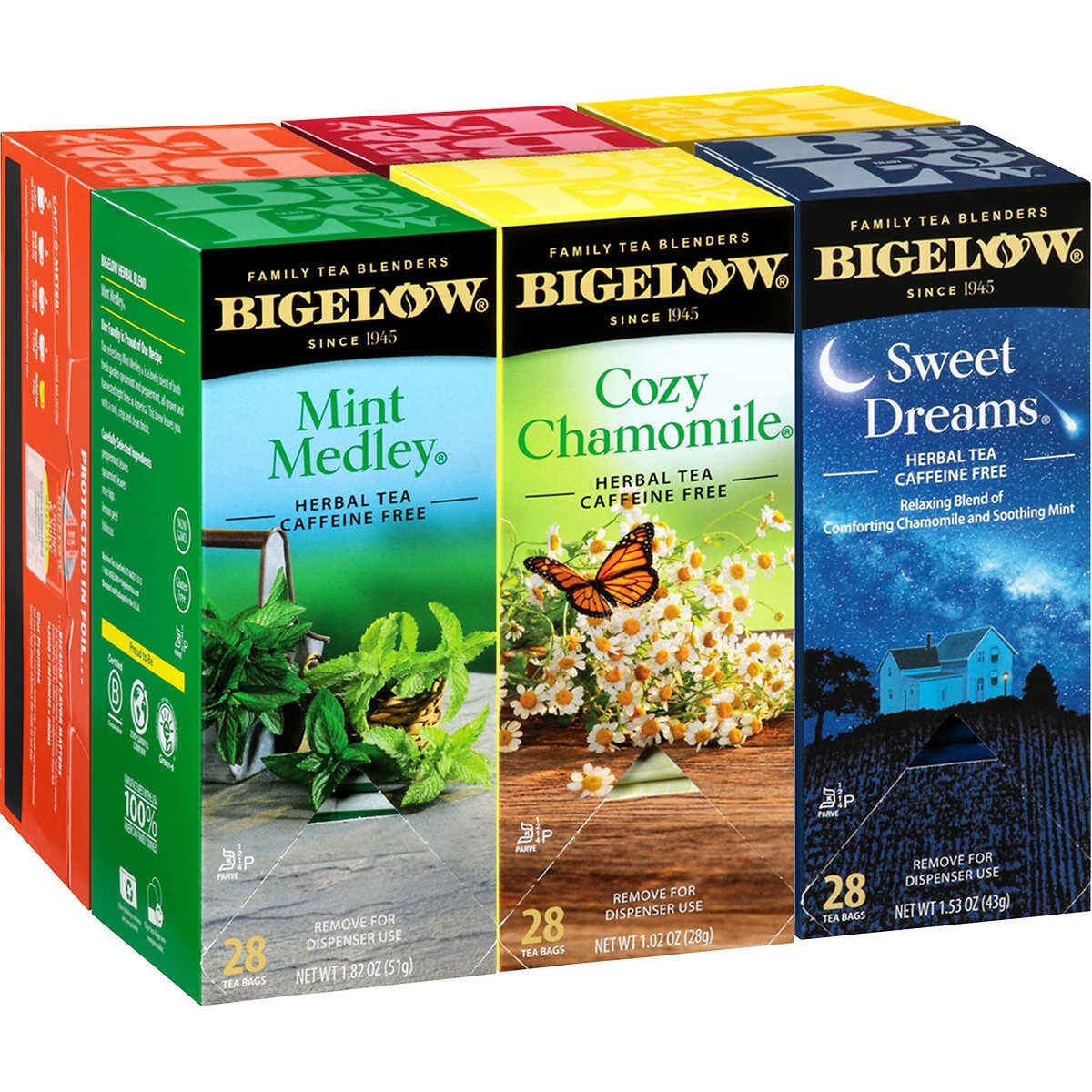 Bigelow Herbal Tea, Variety Pack, 168 bags Caffine Free