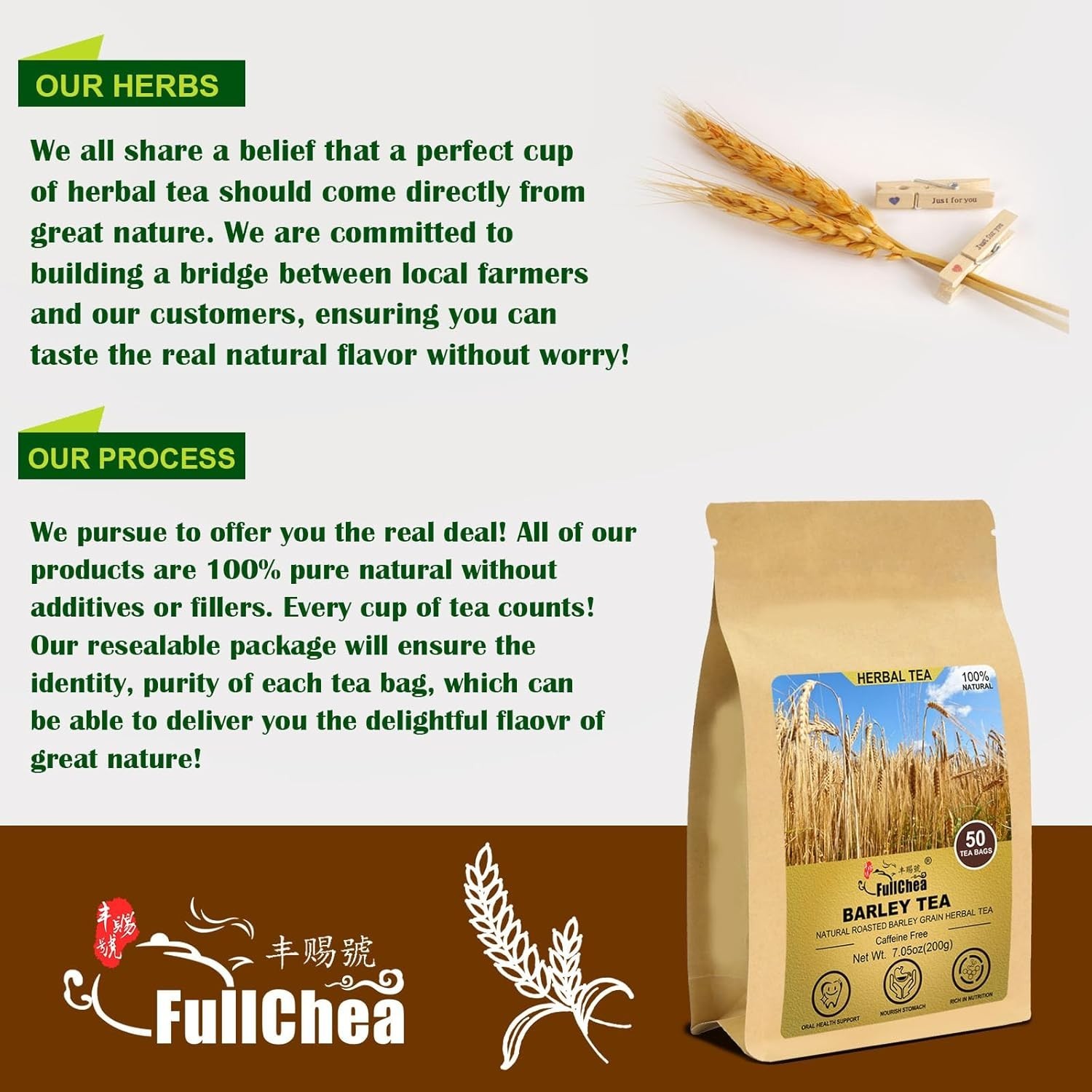 Barley Tea, 4g X 50 Count – Natural Roasted Barley Grain – Mild Baking Type …