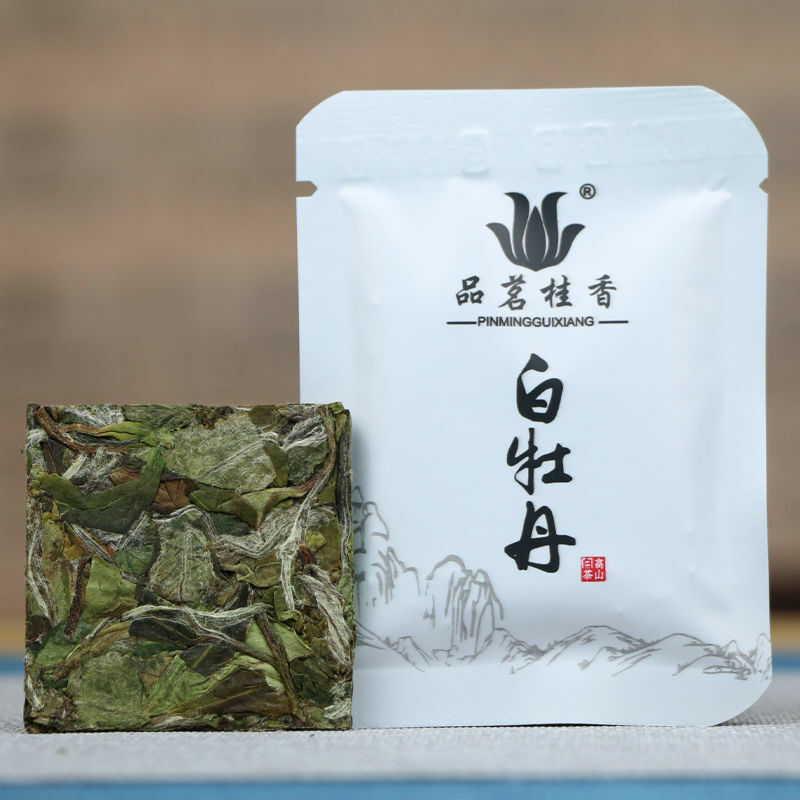 Premium Organic Fuding Bai Mu Dan Flake White Peony Pai Mu Tan White Tea 20 Pcs