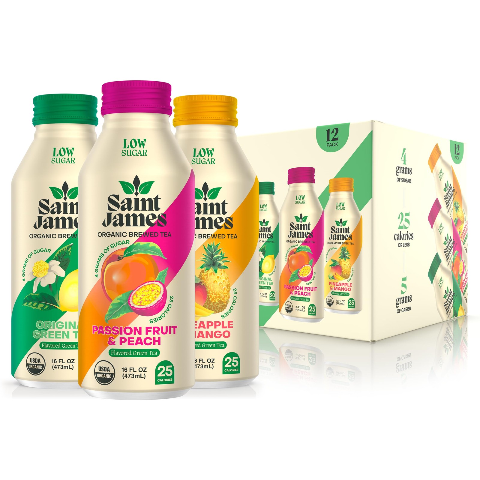 Iced Tea – Organic Green Tea – Non GMO, Gluten Free, Low Calorie & Low Sugar …