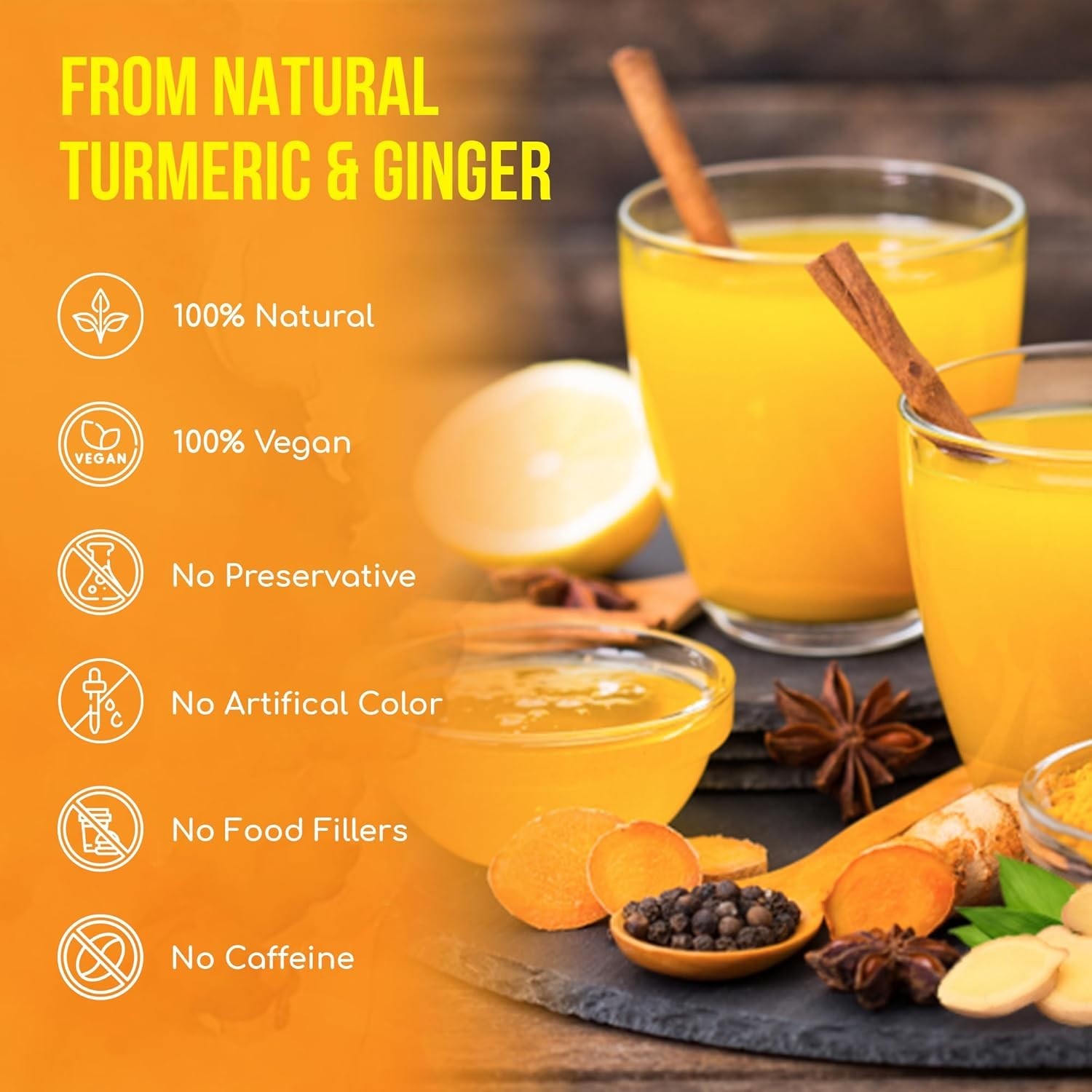 135 Ginger Turmeric Tea Bags Premium Natural Herbal Blend Caffeine Free Vegan