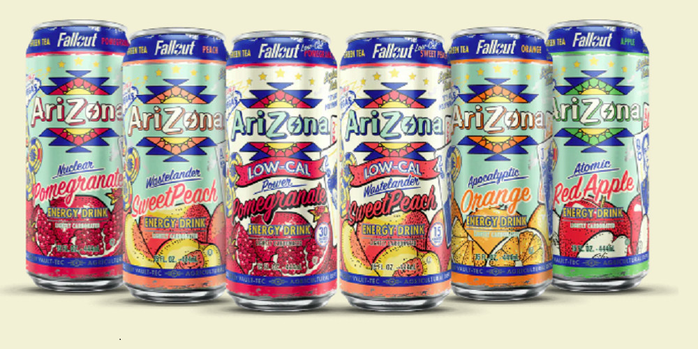 Arizona x Fallout Green Tea Energy Drink 6pk 15 Fl Oz Each Vault-Tec 6 Flavors