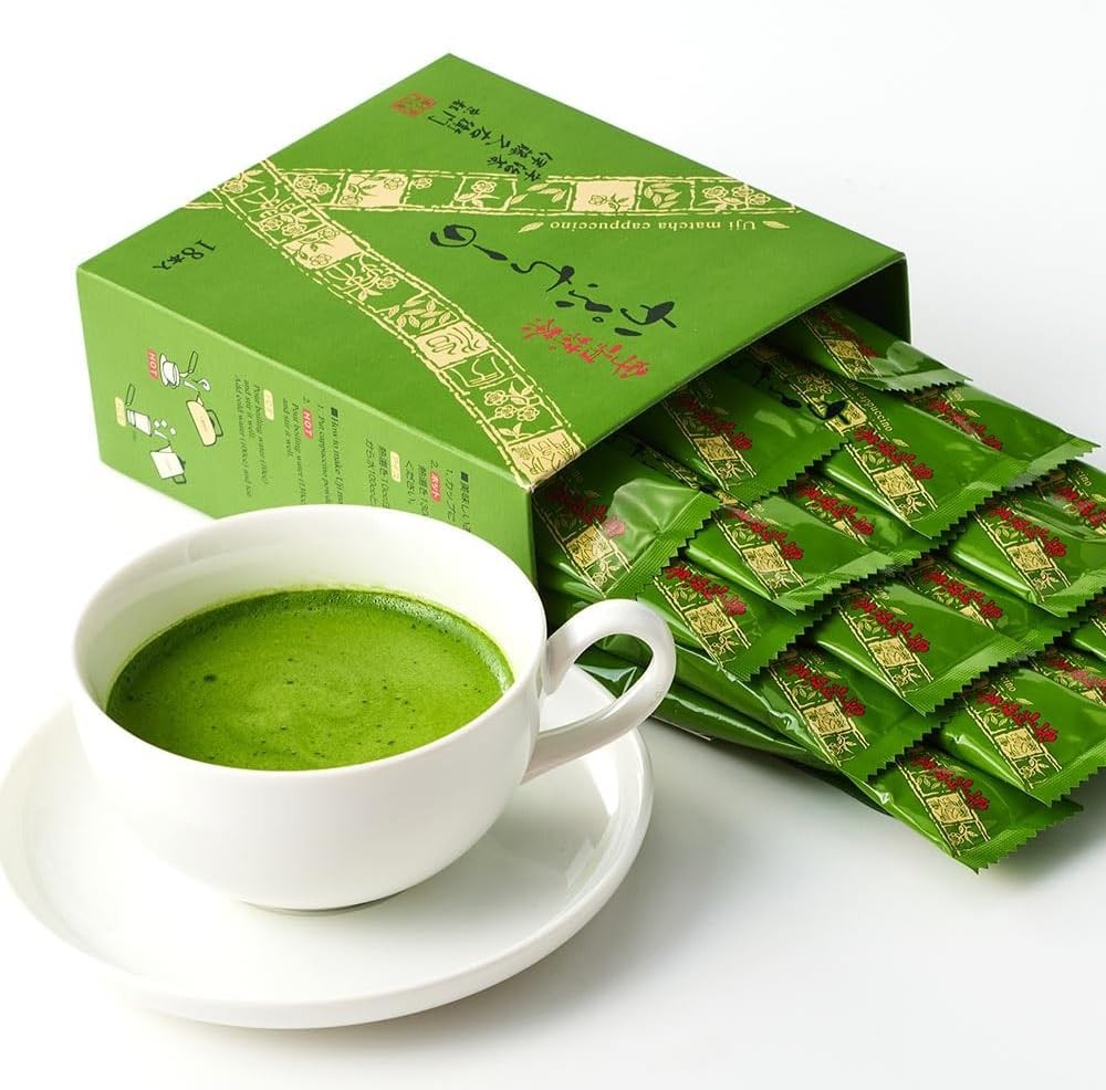 Kyoto Uji Matcha Cappuccino Foam Powder 12g x 18 sticks Ito Kyuemon from Japan