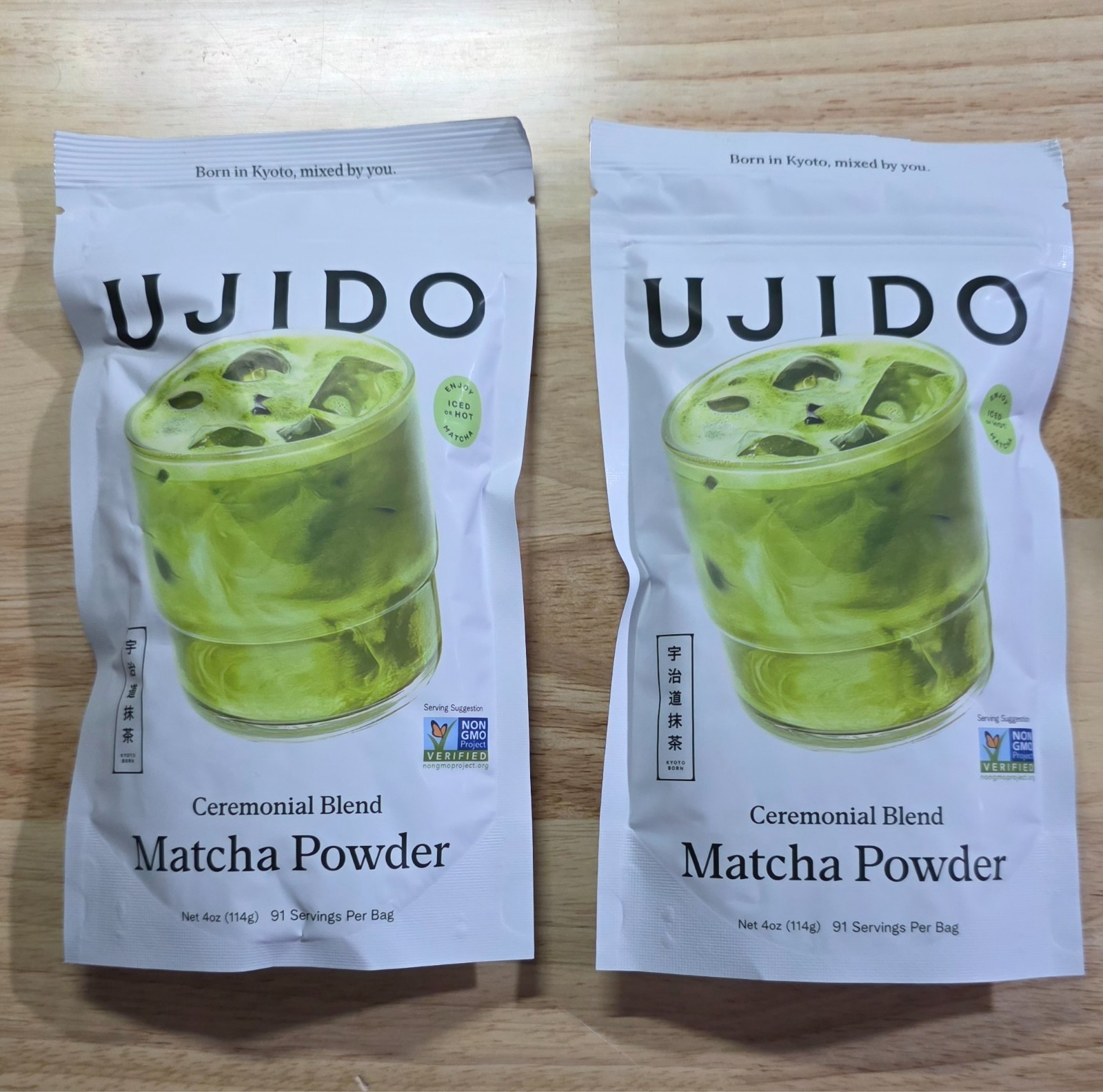 Ujido Ceremonial Blend Matcha Green Tea Powder 4 oz – FRESH LOT OF 2 BAGS!!
