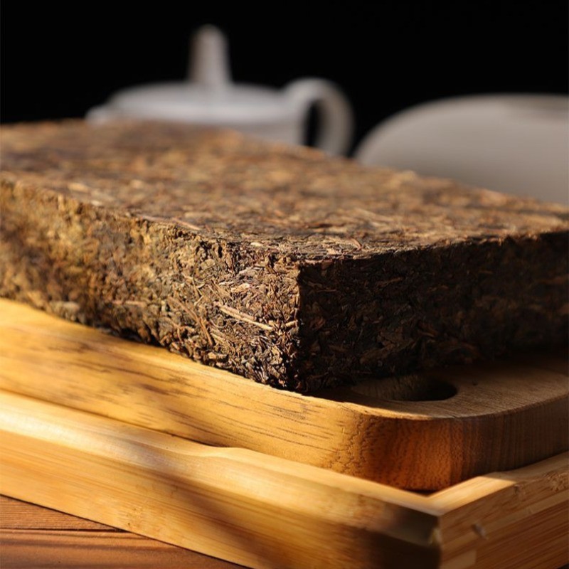 900g Authentic Anhua Fu Tea 2018 Dark Tea Chen Nian Old Jin Flower Tea Bricks