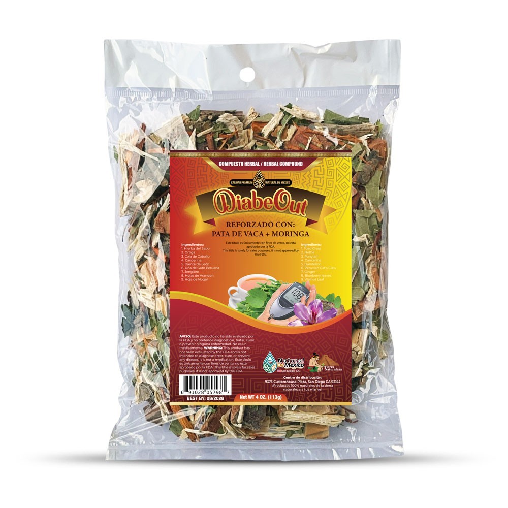 Diabe Out Compuesto Te Herbal 4 oz. Diabe Out Tea 4 Oz. Natural de Mexico