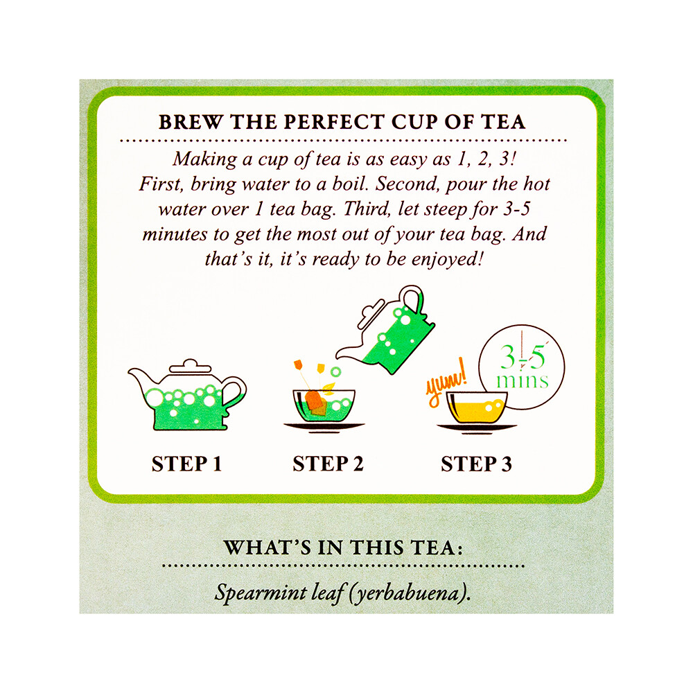 TADIN SPEARMINT HERBAL TEA WITH 24 BAGS