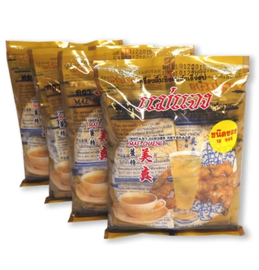 4x Herbal Ginger Tea Natural Powder Ginger Tea Hot Cold Drinks Mae Chaeng
