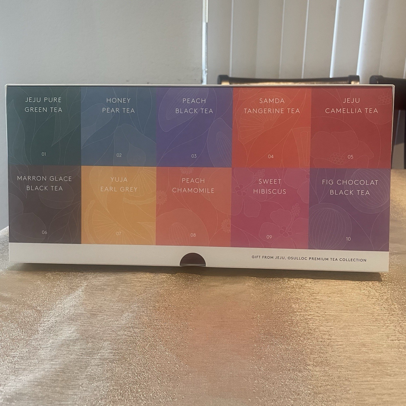 Osulloc Premium Tea Collection Assortment Jeju Green, Pear, Peach, Tangerine