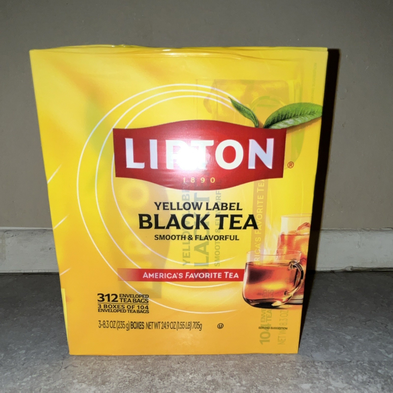 Lipton Yellow Label Black Tea 312 Bags Bagged Pantry 24.9 oz