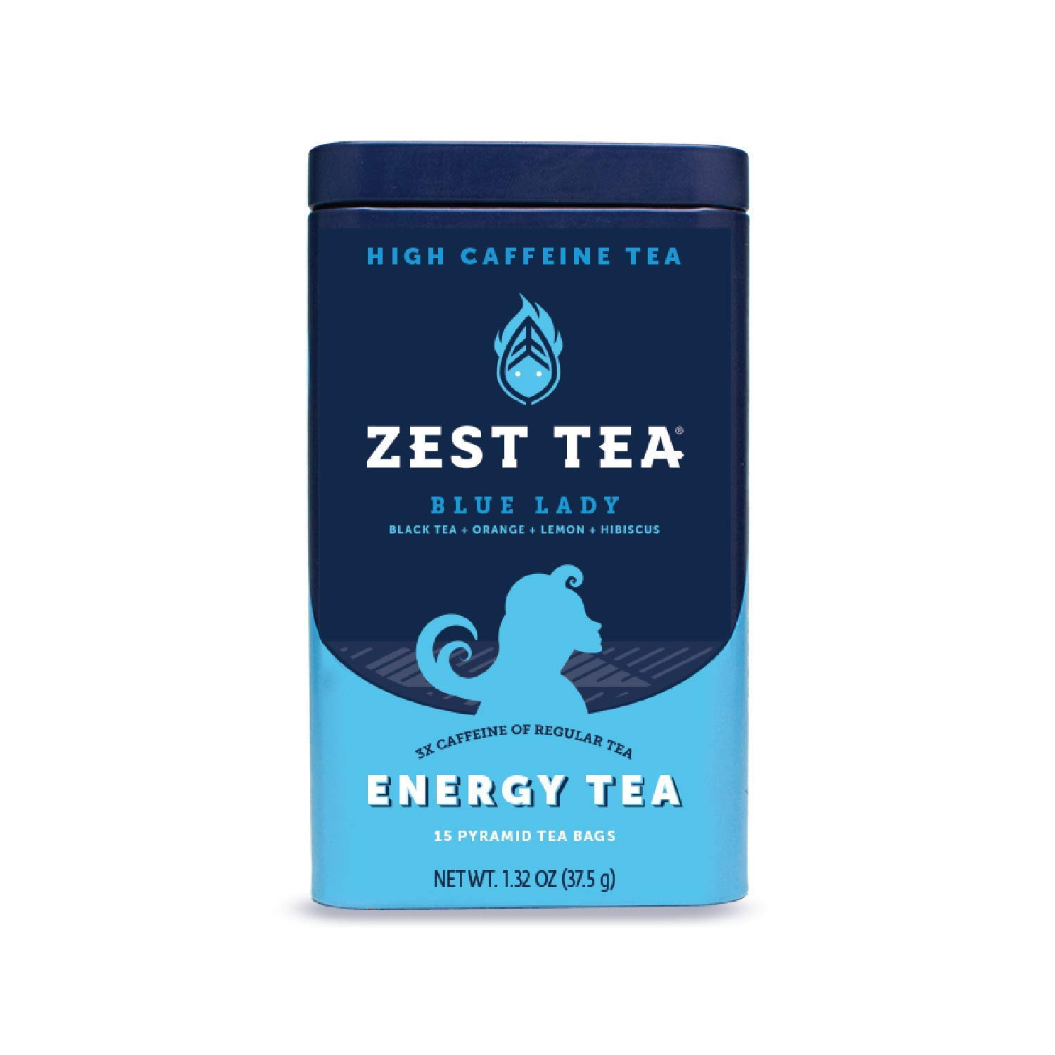Zest Tea Premium Energy Hot Tea, High Caffeine Blend Natural & Healthy Tradition