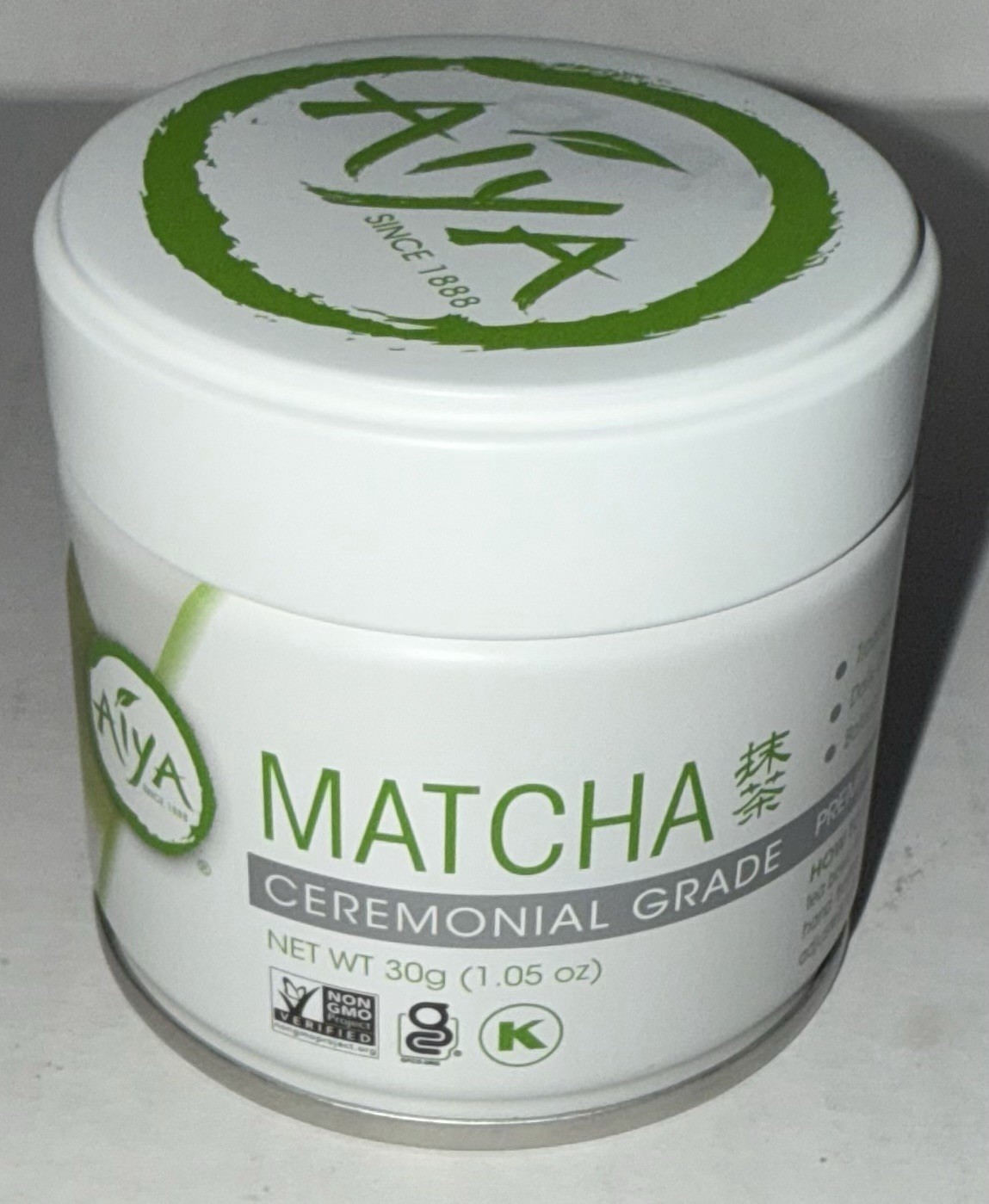 Aiya Authentic Ceremonial Grade Premium Japanese Matcha Green Tea Powder 30g