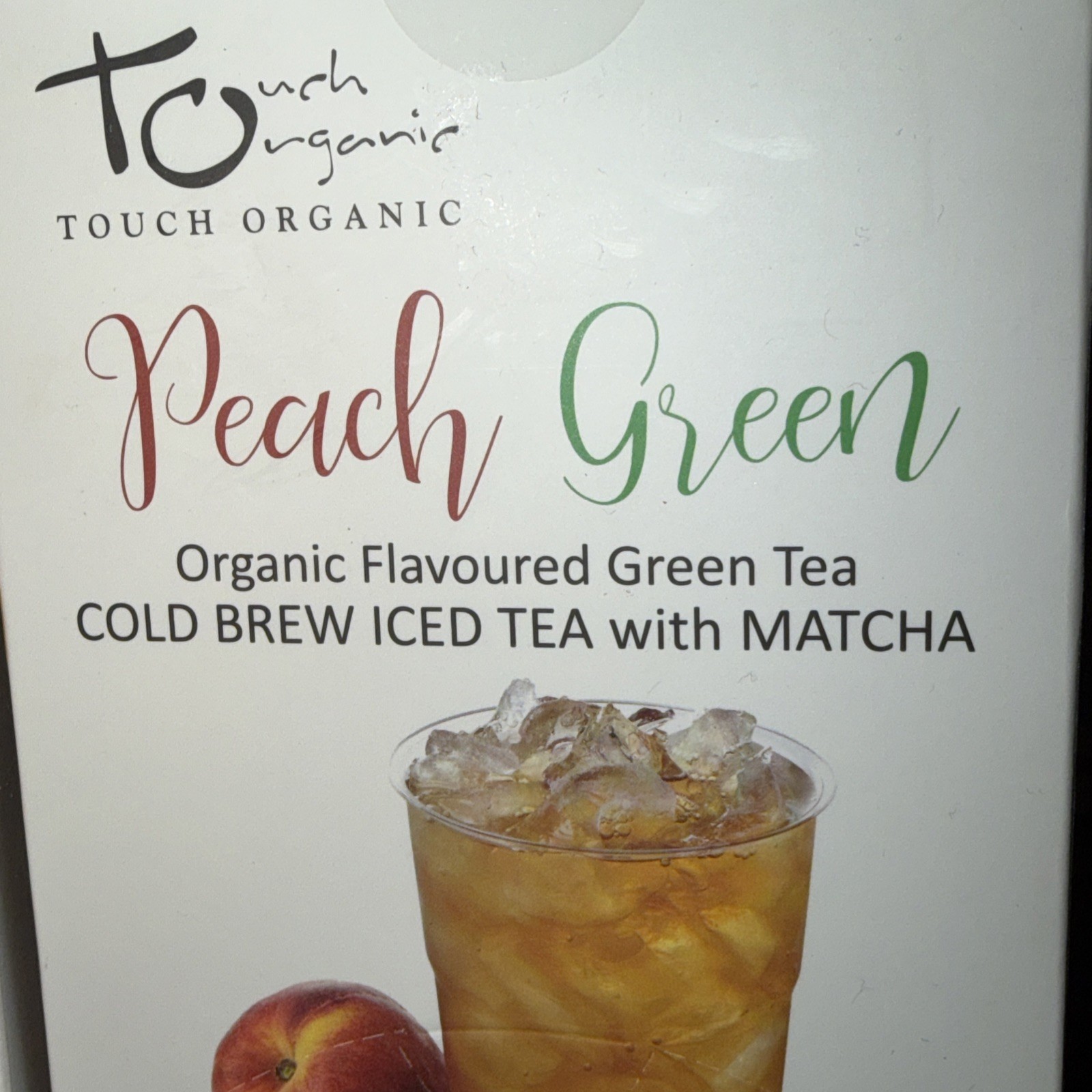 TOUCH ORGANIC 🍑 PEACH GREEN COLD BREW ICED TEA w MATCHA 2 Boxes=60 Pyramids